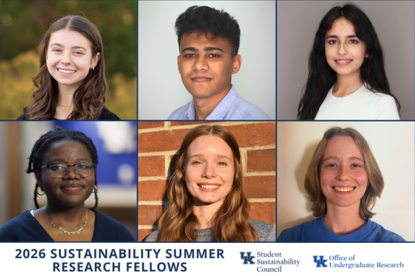 2026 Sustainability Research Fellows. Photos provided by UK Office for Undergraduate Research.